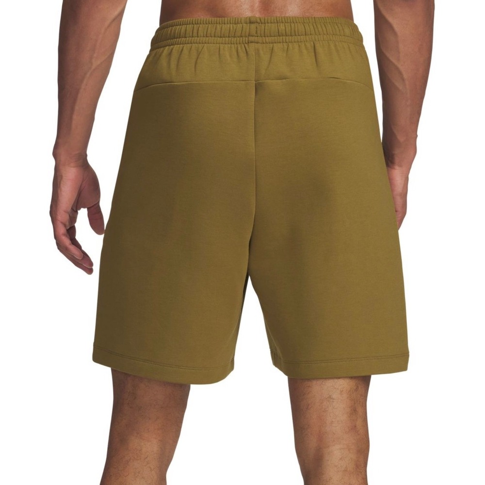 New UNDER ARMOUR UNSTOPPABLE‎ FLEECE pocket SHORT CANTEEN GREEN/BLACK Men LG - Picture 2 of 5